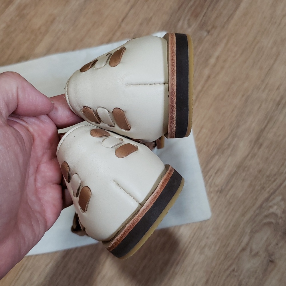 NWOT Nisolo Women's Huarache Sandal Bone/Almond Colorblock, Size 7.5 - Picture 5 of 9
